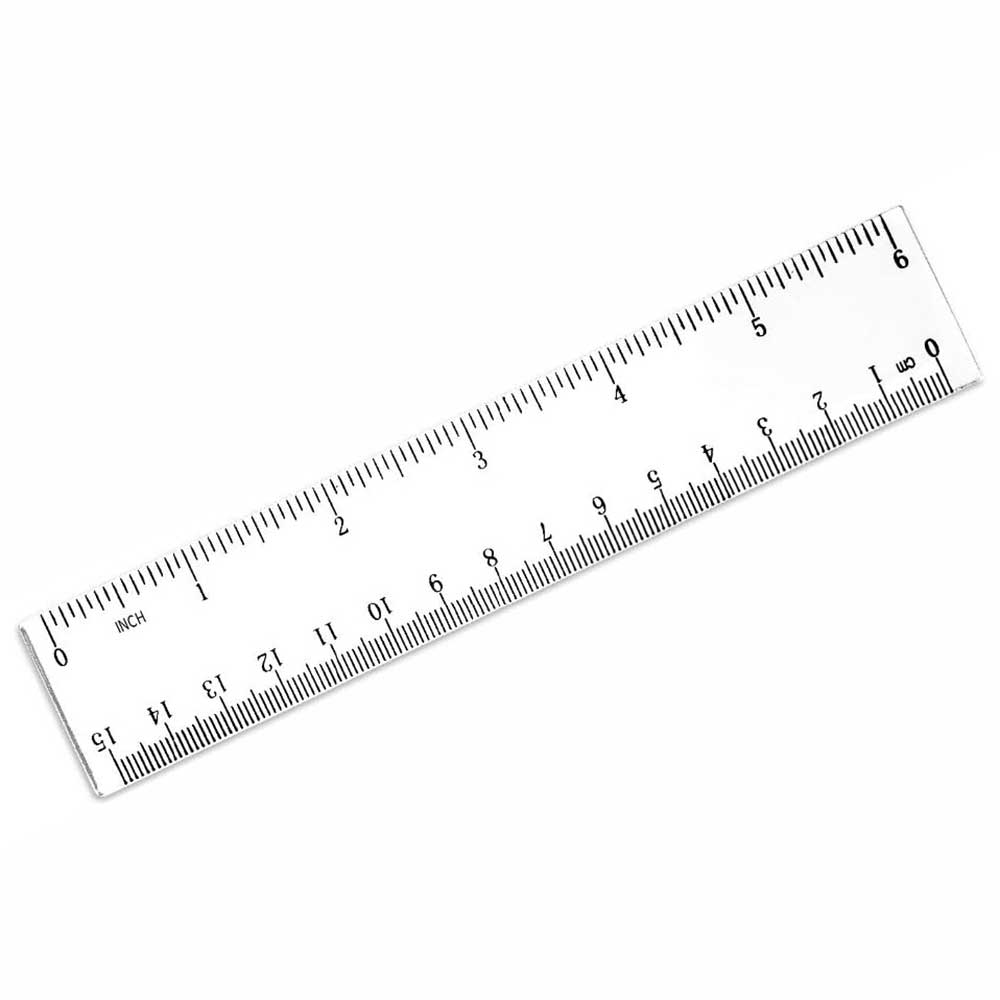 6 Inch/Metric Plastic Ruler