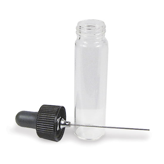 2-1 OZ bottles with stainless needle tip for Oiling your HO Scale Trains