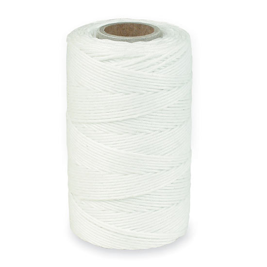 White 9 Ply 175 Yard Roll Poly Wax String - China Lacing Cords