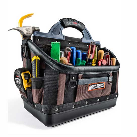TOUGHBUILT Massive Mouth Hard Bottom Large Black Polyester 14-in Zippered  Rolling Tool Bag in the Tool Bags department at Lowes.com