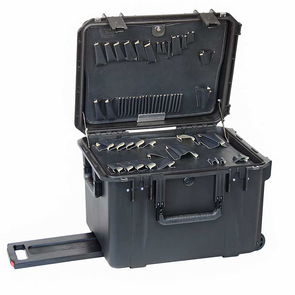Pro Electrician Tool Kit in 14 Lifetime Warranty Black Wheeled Tool Case
