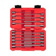 TEKTON 3/8" Long Metric/SAE Hex and Torx Bit 19pc Socket Set with Case