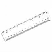 6" Inch/Metric Plastic Ruler