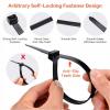 UV-Resistant Nylon Cable Tie 700-piece Assortment Pack