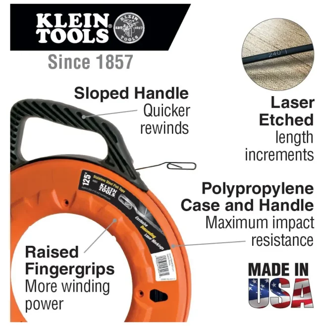 Klein 65-foot Flat-Steel Fish Tape - Image 2