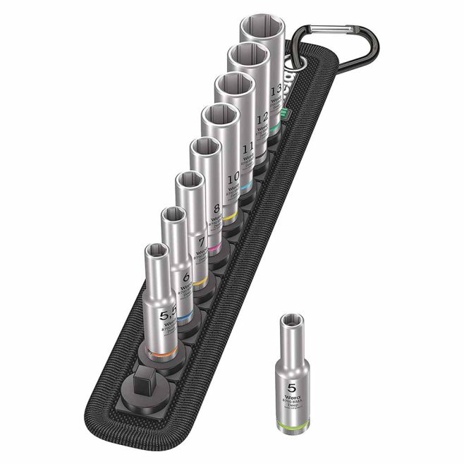 Wera 1/4" Belt Metric Deep Socket Set