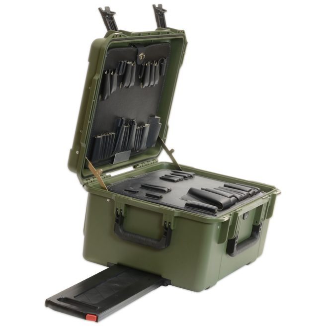 11" Lifetime Warranty Wheeled Olive Drab Tool Case - Image 5