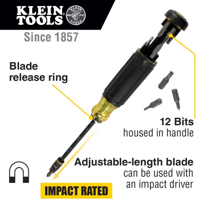 Klein 14-in-1 HVAC Adjustable Length Screwdriver