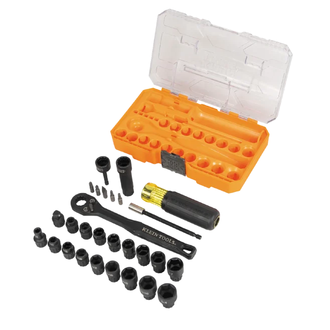 Klein 3/8" SAE/Metric Impact Pass-Through Socket Set