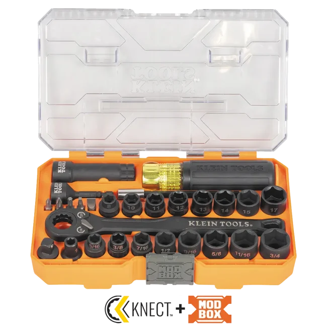 Klein 3/8" SAE/Metric Impact Pass-Through Socket Set