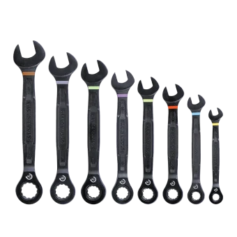 Klein 8pc Metric Ratcheting Wrench Set 8mm-19mm