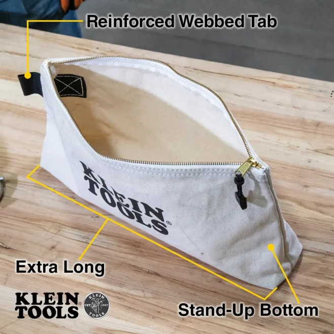 Klein Canvas XL 16" Zippered Parts Bag
