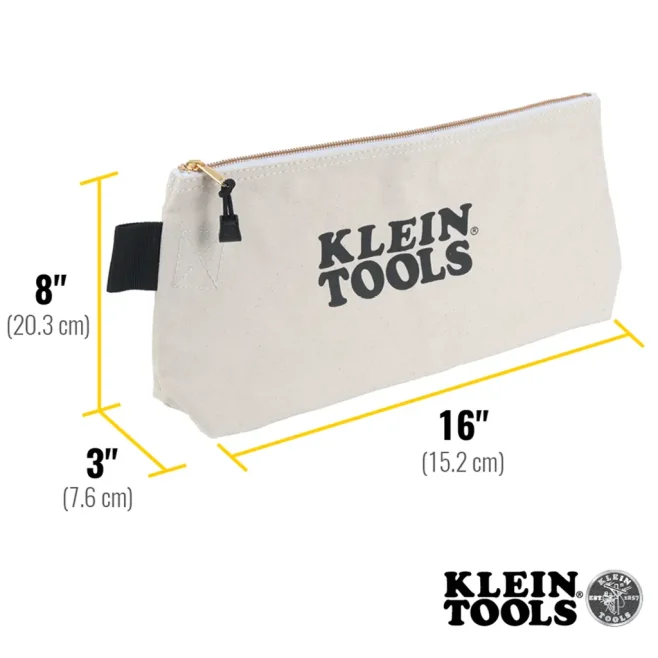 Klein Canvas XL 16" Zippered Parts Bag