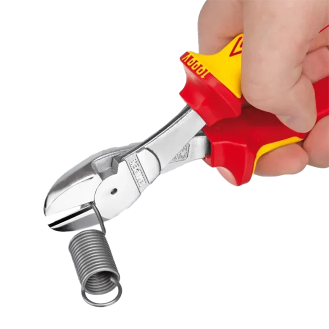 Knipex 7" 1000V Insulated Semi Flush Side Cutter - Image 5