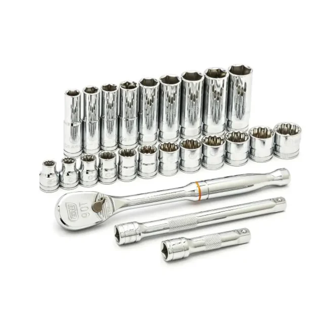 GearWrench 24-piece 3/8" Standard & Deep Metric Socket Set