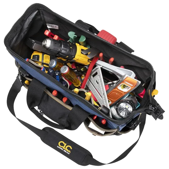 CLC 16" Molded Base Bigmouth Tote Tool Bag