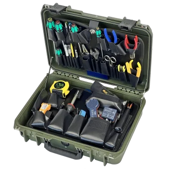 Basic Network/LAN Tool Kit in 5" Lifetime Warranty Olive Drab Tool Case