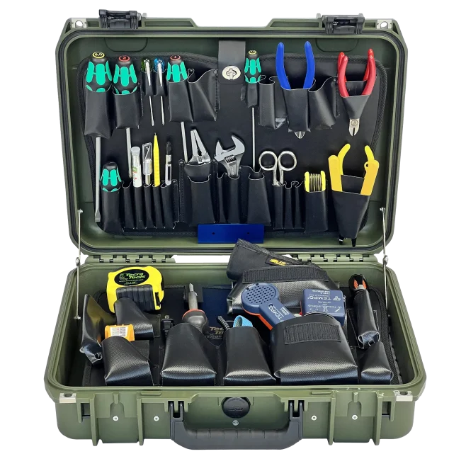 Basic Network/LAN Tool Kit in 5" Lifetime Warranty Olive Drab Tool Case