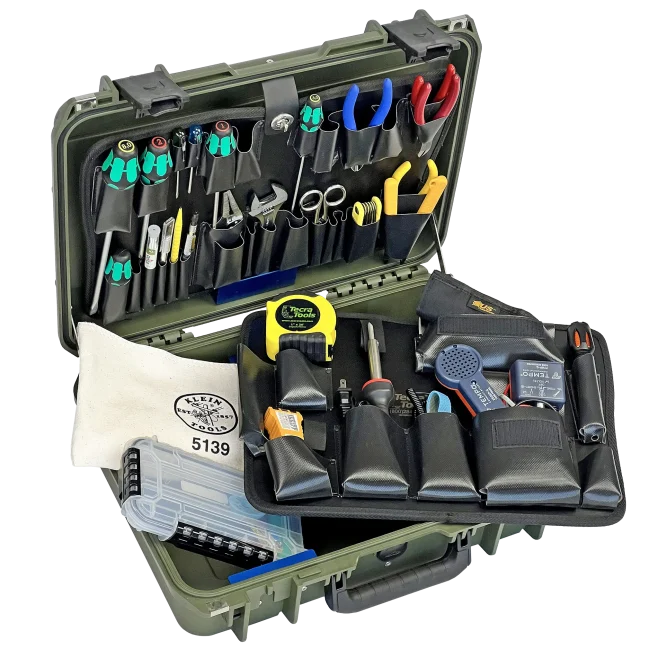 Basic Network/LAN Tool Kit in 5" Lifetime Warranty Olive Drab Tool Case