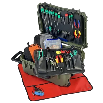 PC, LAN and Network Tool Kit in PWLD 8" Lifetime Warranty Wheeled Tool Case
