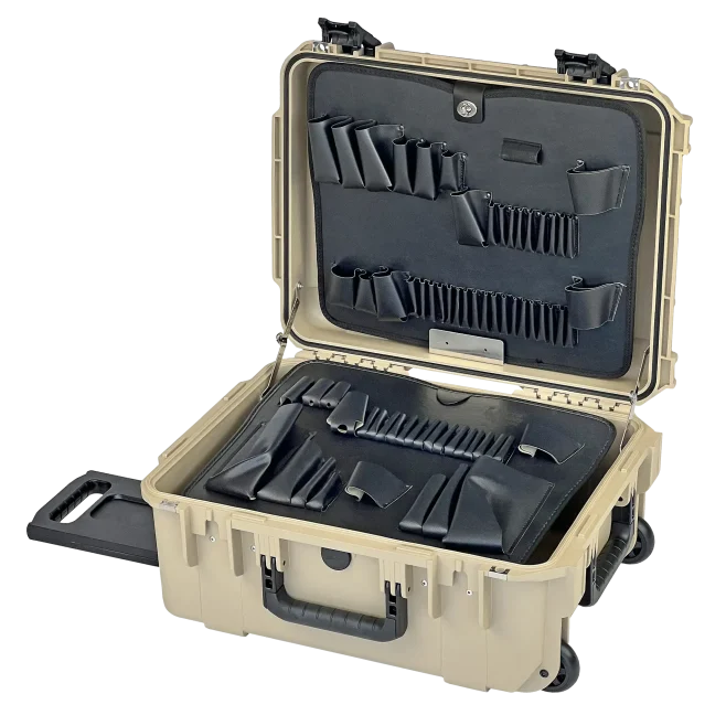 8" Lifetime Warranty Wheeled Desert Tan Tool Case