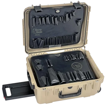 8" PWLT Lifetime Warranty Wheeled Desert Tan Tool Case