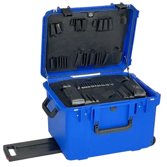 14″ Lifetime Warranty Wheeled Blue Tool Case