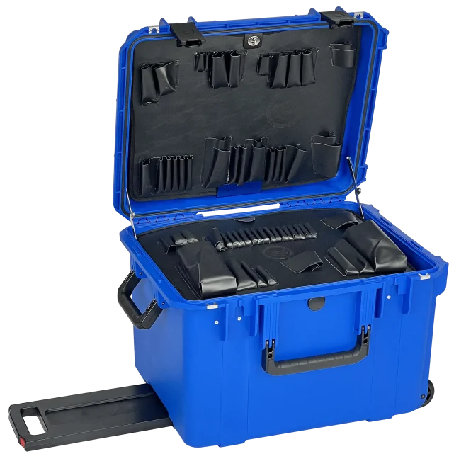 14″ Lifetime Warranty Wheeled Blue Tool Case