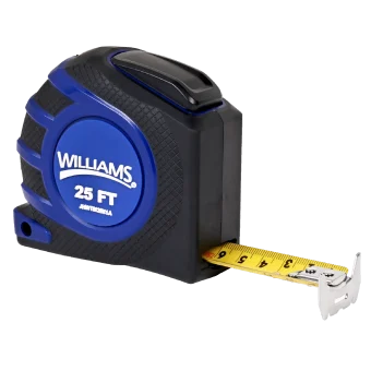 Williams 25 ft Measuring Tape with Attachment Point for Tools at Height