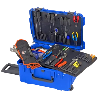 Electro-Mechanical Tool Kit in PWBE 11" Blue Wheeled Tool Case