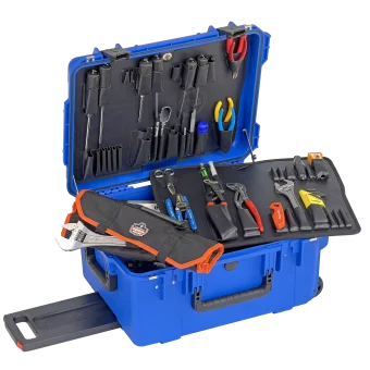Electro-Mechanical Tool Kit in PWBE 11" Blue Wheeled Tool Case