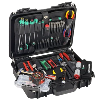 Ultra Pro Field Service Tool Kit in 5 Inch Lifetime Warranty Hard-Sided Black Tool Case featuring premium USA and European tool brands Wera, Wiha, Knipex, Klein, Channellock, Jonard, Bondhus and more