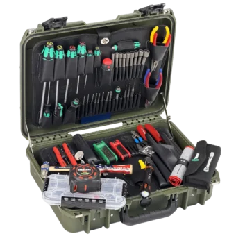 Ultra Pro Field Service Tool Kit in 5 Inch Lifetime Warranty Hard-Sided Olive Drab Tool Case featuring premium USA and European tool brands Wera, Wiha, Knipex, Klein, Channellock, Jonard, Bondhus and more