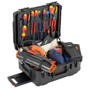 Solar Pro Installer Tool Kit in 8 Inch SKB Black Lifetime Warranty Wheeled Tool Cases