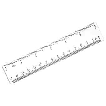 Inch/Metric 6 Inch Plastic Ruler