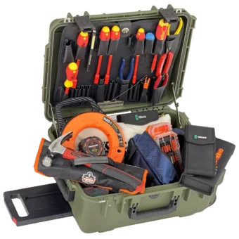 Solar Pro Installer Tool Kit in 8 Inch SKB OD Green Lifetime Warranty Wheeled Tool Cases