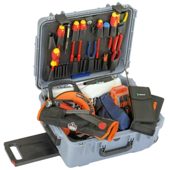 Solar Pro Installer Tool Kit in 8 Inch SKB Gray Lifetime Warranty Wheeled Tool Cases