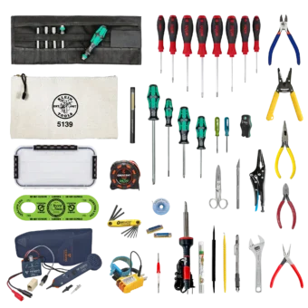 Basic Network/LAN Tools Only Tool Kit featuring Lifetime Warranty tools from premiere USA and European brands Klein, Wiha, Wera, Bondhus, Channellock, Ideal, Weller and more