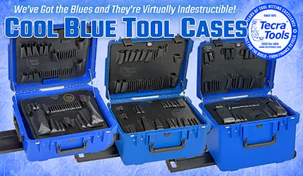 Cool Blue Wheeled Hard-sided Tool Cases
