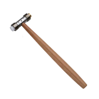 Eurotool Mini Mallet with interchangeable brass and nylon faces and shellacked hardwood handle