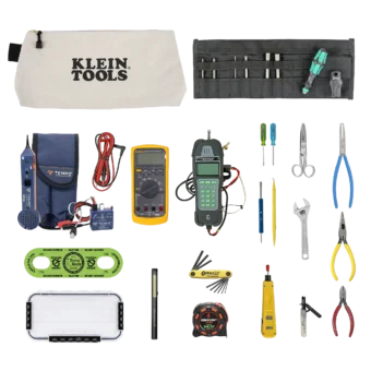 Deluxe Telecom Maintenance Tools Only Tool Kit with TelScope Test Set & Fluke 87 DMM and featuring premium USA and European lifetime warranty hand tools from Klein, Bondhus, Wera, Wiha, Crescent, Jonard and more