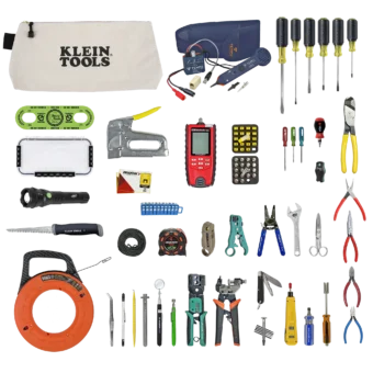 Structured Wiring Installer Tool Kit featuring industry leading tool brands Klein, Knipex, Tempo, Jonard, Platinum, Paladin, Channellock and more