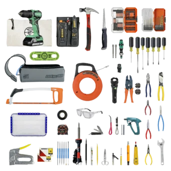 Master Telecom Installer Tool Kit featuring Lifetime Warranty premium tools from USA and European brands Klein, Wiha, Wera, Jonard, Bahco, Channellock and more